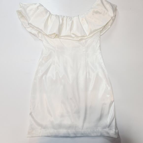 MORE TO COME Caira Ruffle Dress in White Small - Picture 2 of 12